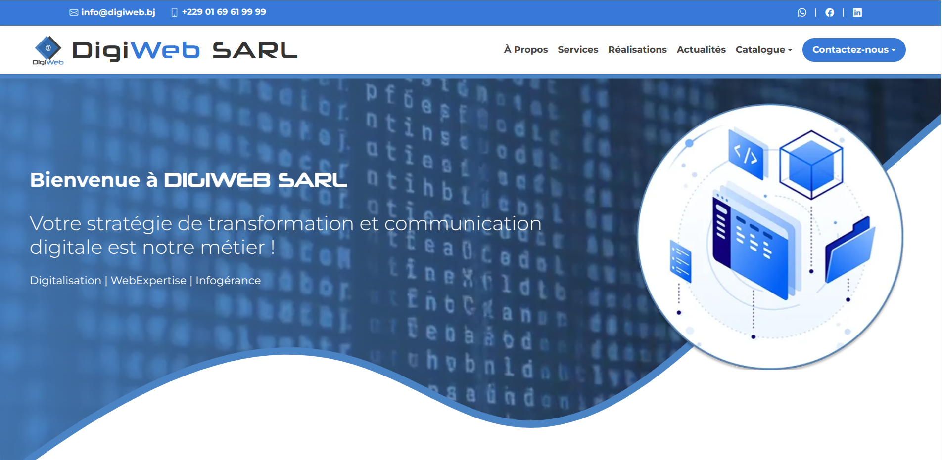 Lancement du nouveau site web de DIGIWEB SARL
