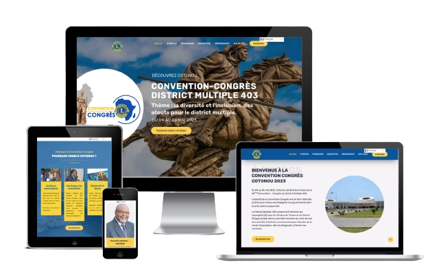 Conception et gestion du site web d’inscription au 7ème Congrès Lions du District 403A4
